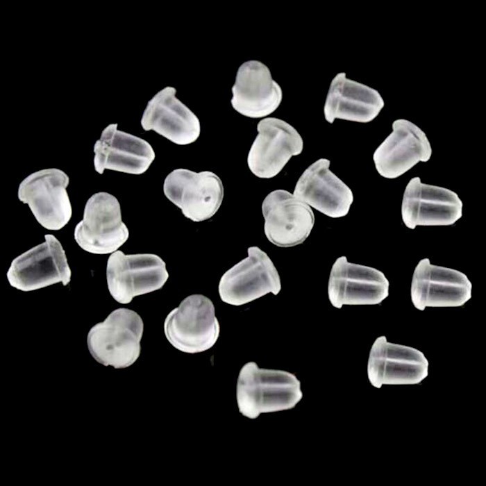 20pcs Tutup Pantat Anting Karet Belakang / Tutup Bando Kawat Lidi -  rubber earring stopper