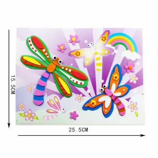 DIY 3D eva Stiker Size Besar DIY menempel Stiker anak 