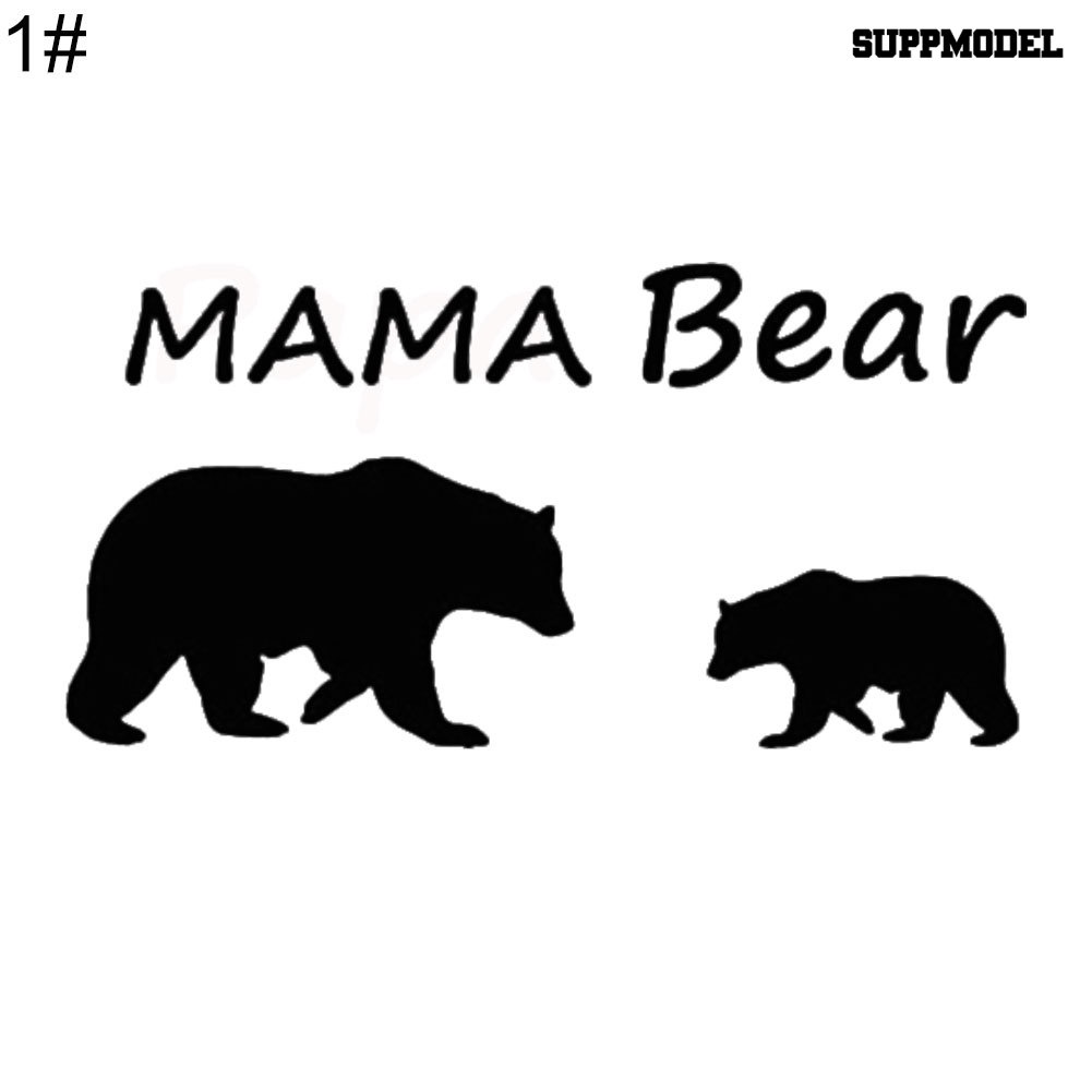 Stiker Tulisan Mama Bear Reflektif Untuk Dekorasi Mobil