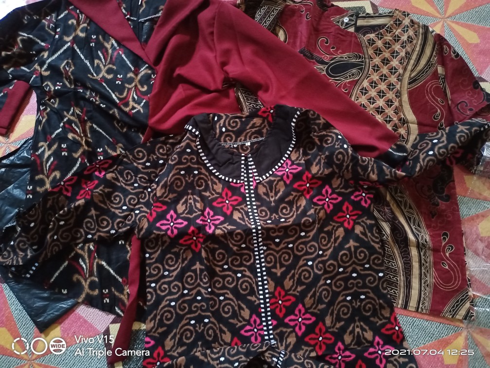 Tey-batik Wanita Asj Sa Hrb026 Kenongo Kemeja Tosca Pendek