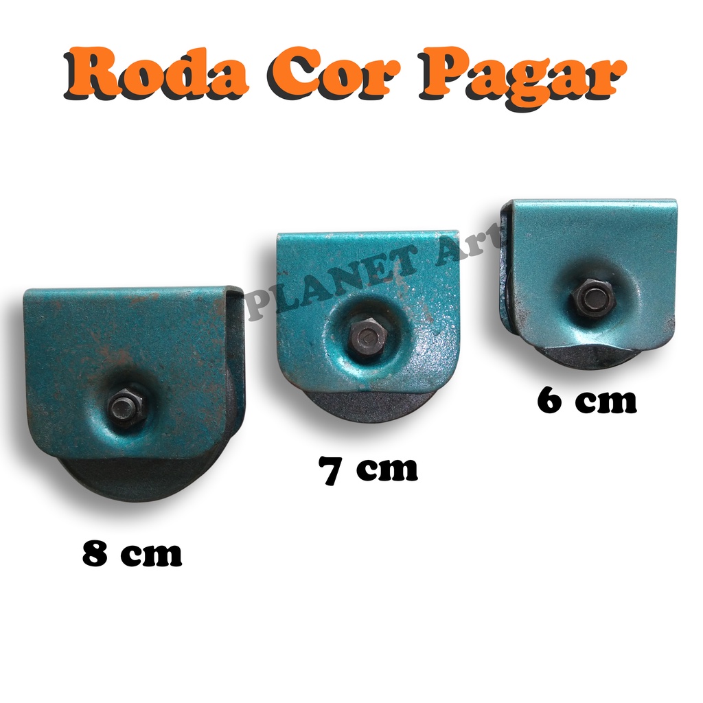 RODA PAGAR BESI COR 6CM 7CM 8CM RODA PINTU GERBANG RUMAH RODA BUBUT BESI COR