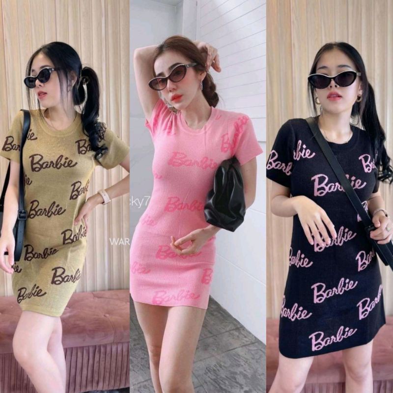[Import BKK] Premium BodyCon Barbie Knit Mini Dress Rajut Bangkok Pendek Sexy Press korean style raj