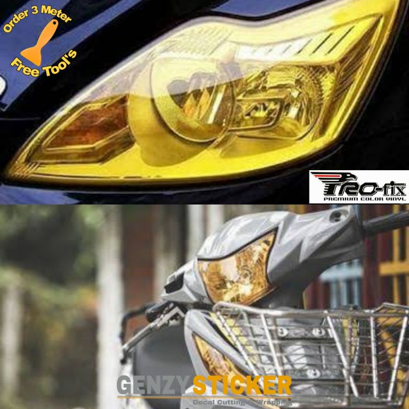 Stiker skotlet transparan sticker scotlite headlamp lampu motor