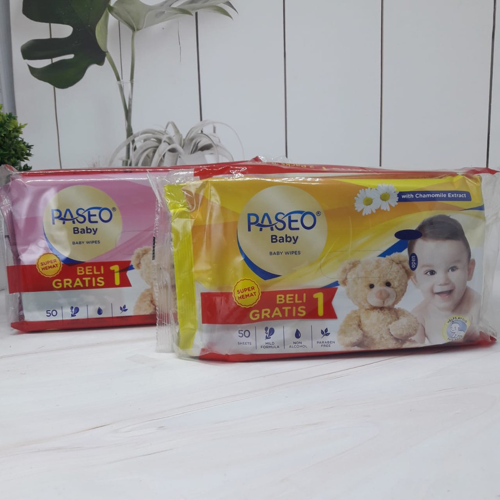 Paseo Baby Wipes with Chamomile / Jojoba 50 +50's