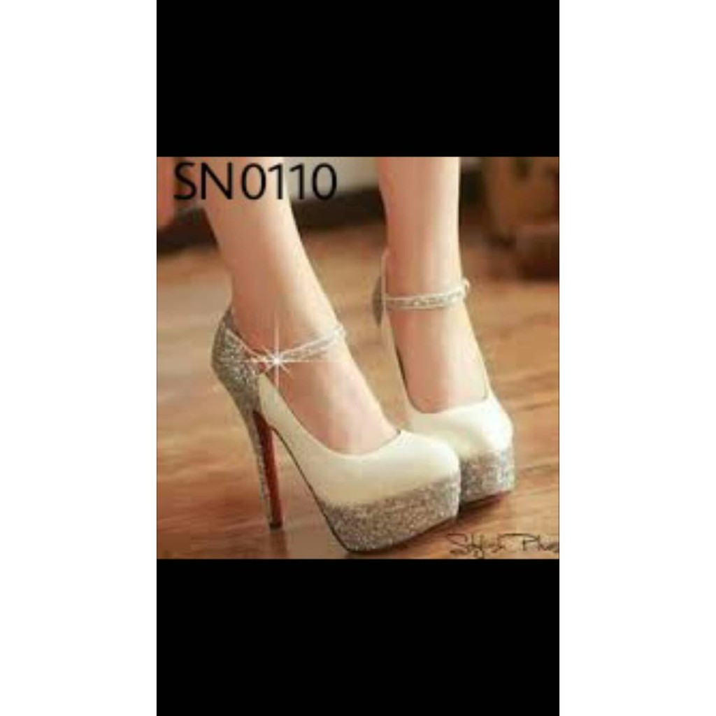 HS64 _Fc Estia Chunky Heels Double Tali Panjang Lilit Gladiator Modis ★★★.