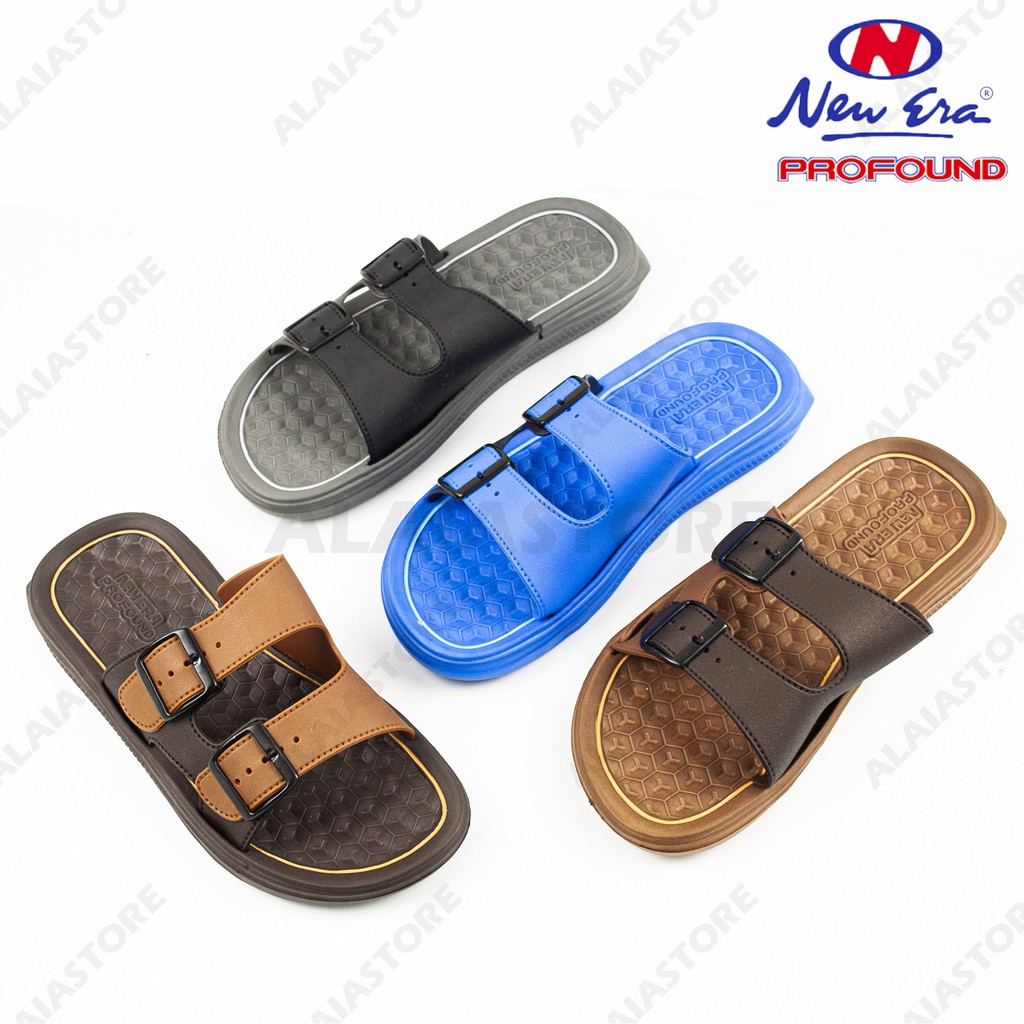 Sandal slop pria new era / sandal slop karet ban 2 - New Era MB E5018 (39-43) / sandal slop cowok