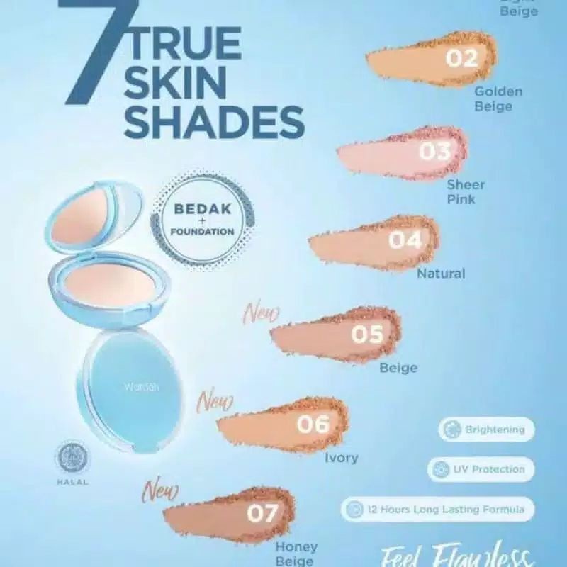 WARDAH LIGHTENING POWDER FOUNDATION LIGHT FEEL (REFILL  12gr