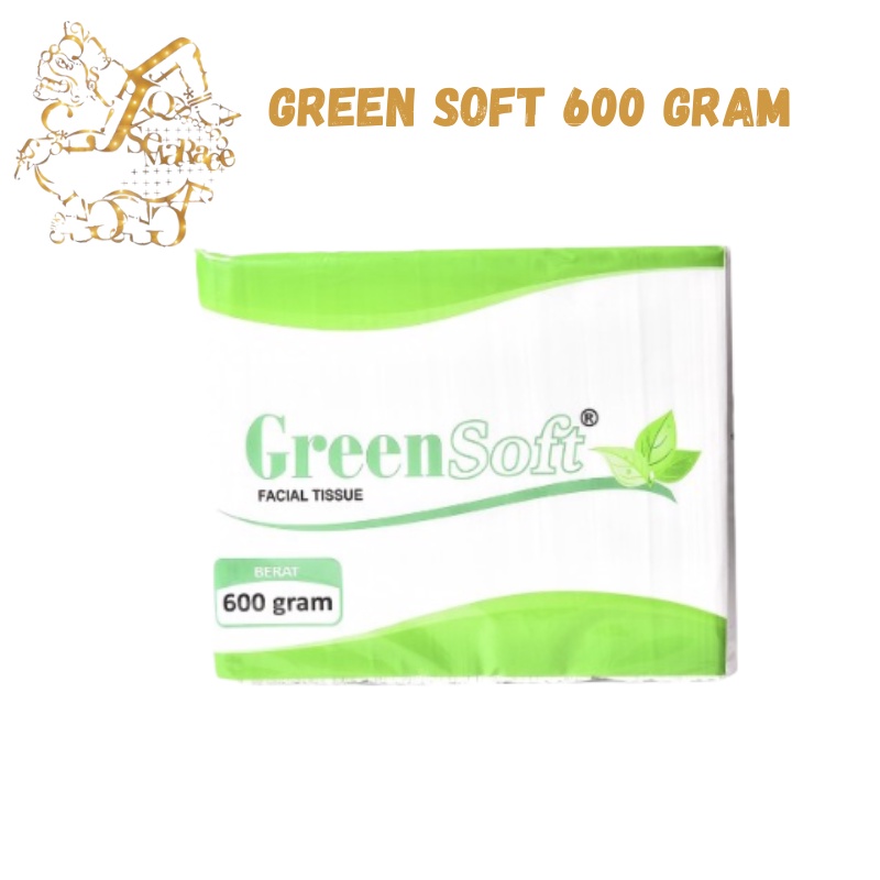 TISSUE WAJAH GREEN SOFT 600 GRAM