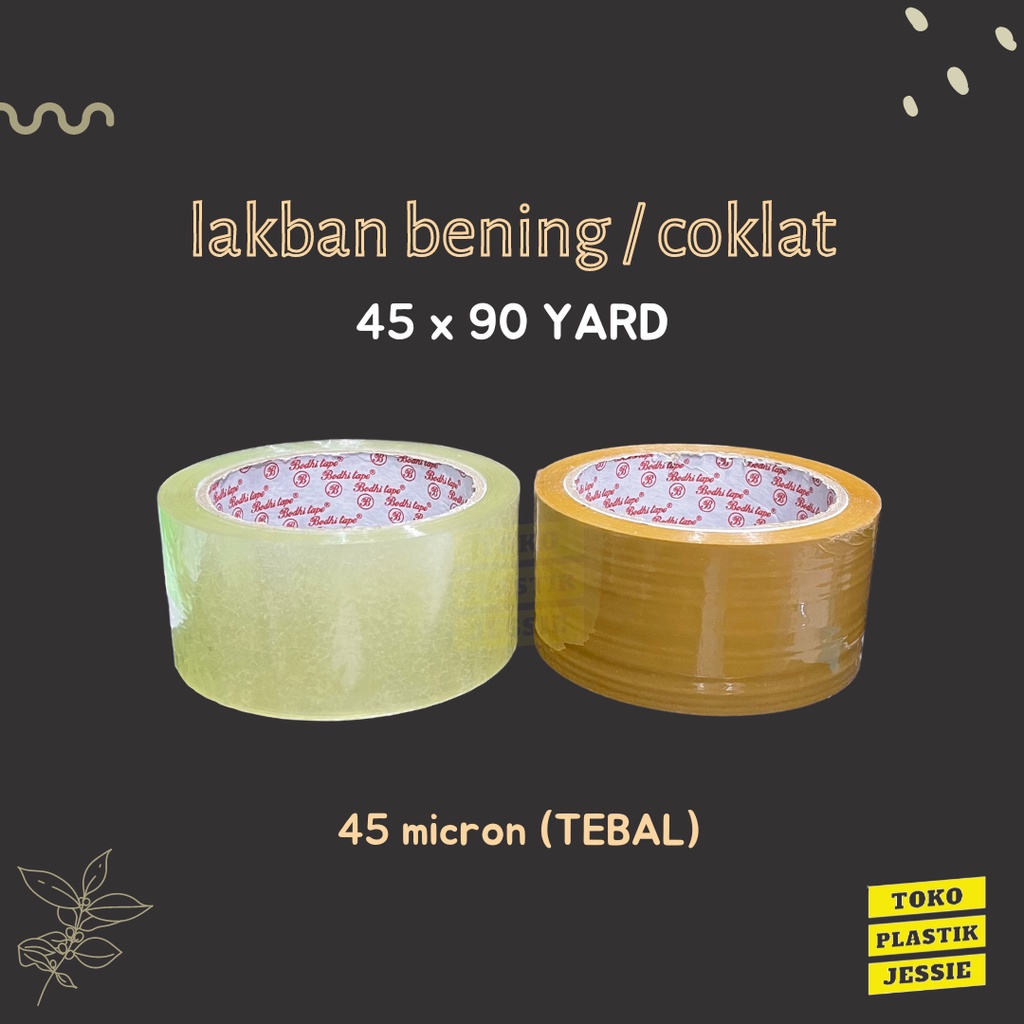 

OPP / Isolasi / Lakban Bening / Coklat 45 x 90 yard x 45 micron (TEBAL DAN KUAT)