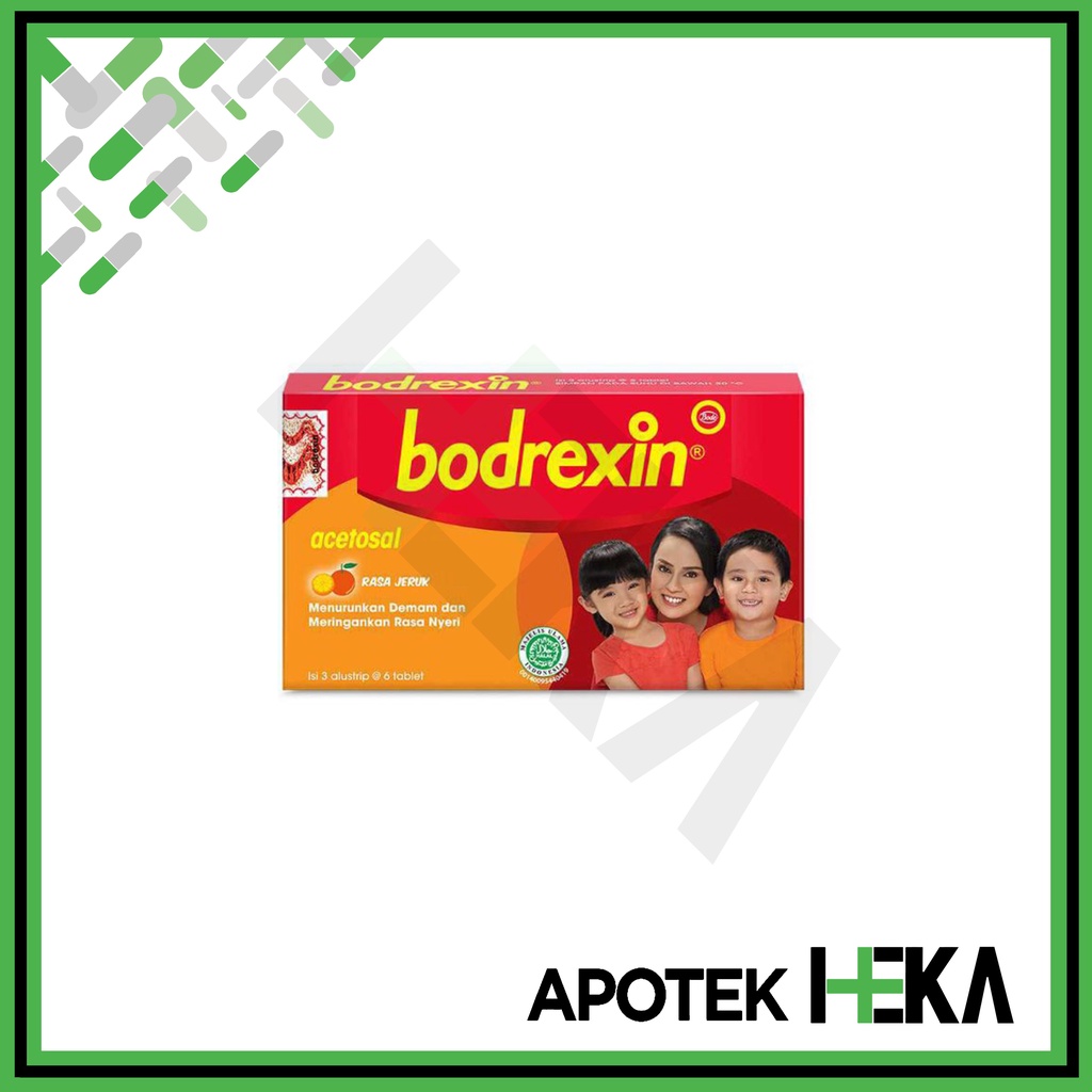 Bodrexin Rasa Jeruk - Menurunkan Demam Nyeri Anak Box isi 16 Tablet (SEMARANG)