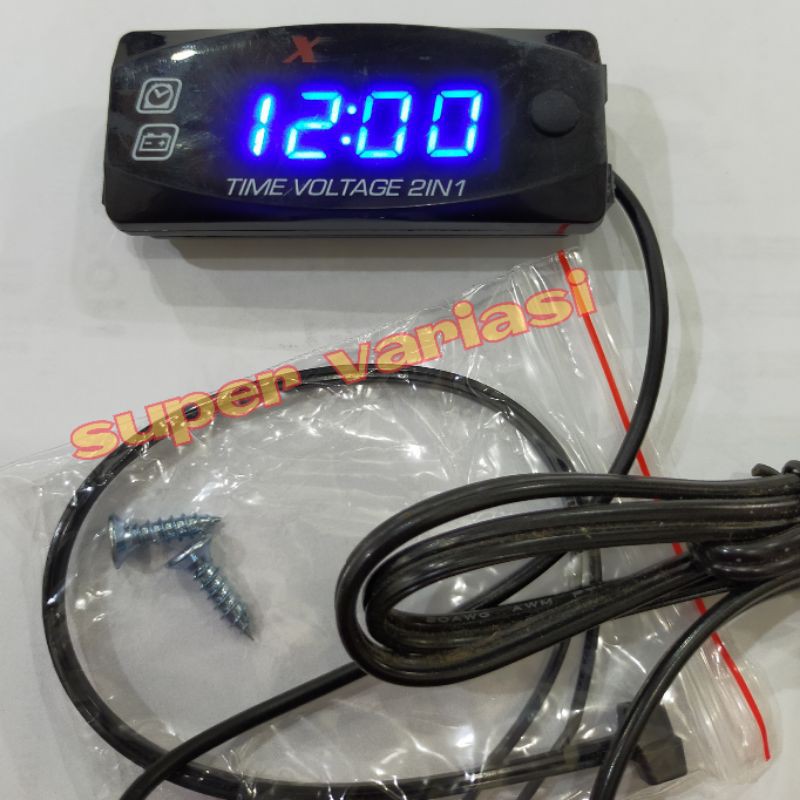 VOLTMETER AKI DIGITAL PLUS JAM DIGITAL LED VOLTMETER MINI LED