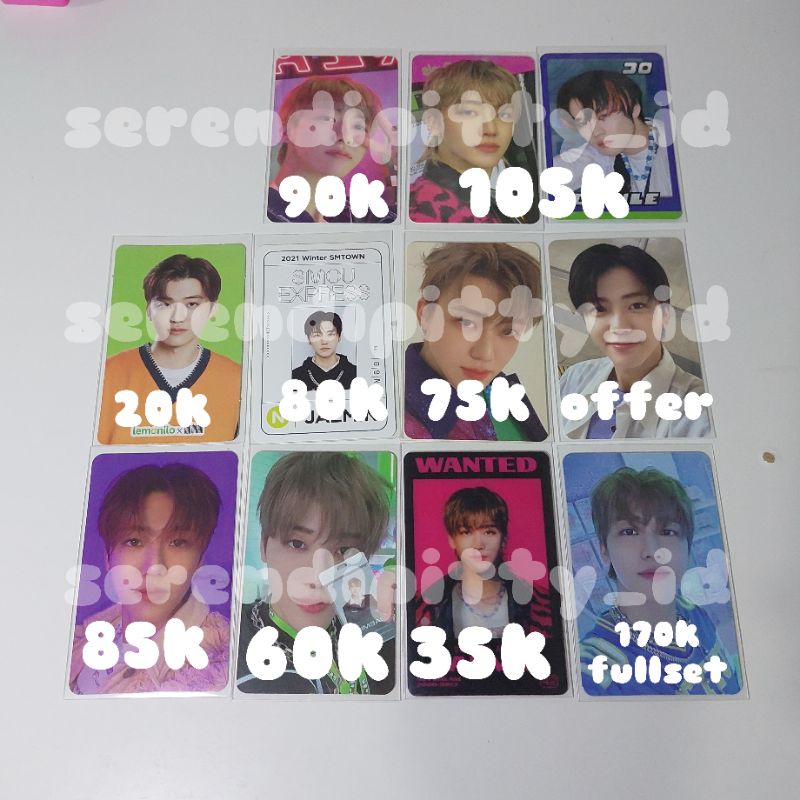 pc / photocard official album & md jaemin nct dream [ lemonino, lenti glitch mode/glimo, passcard sm