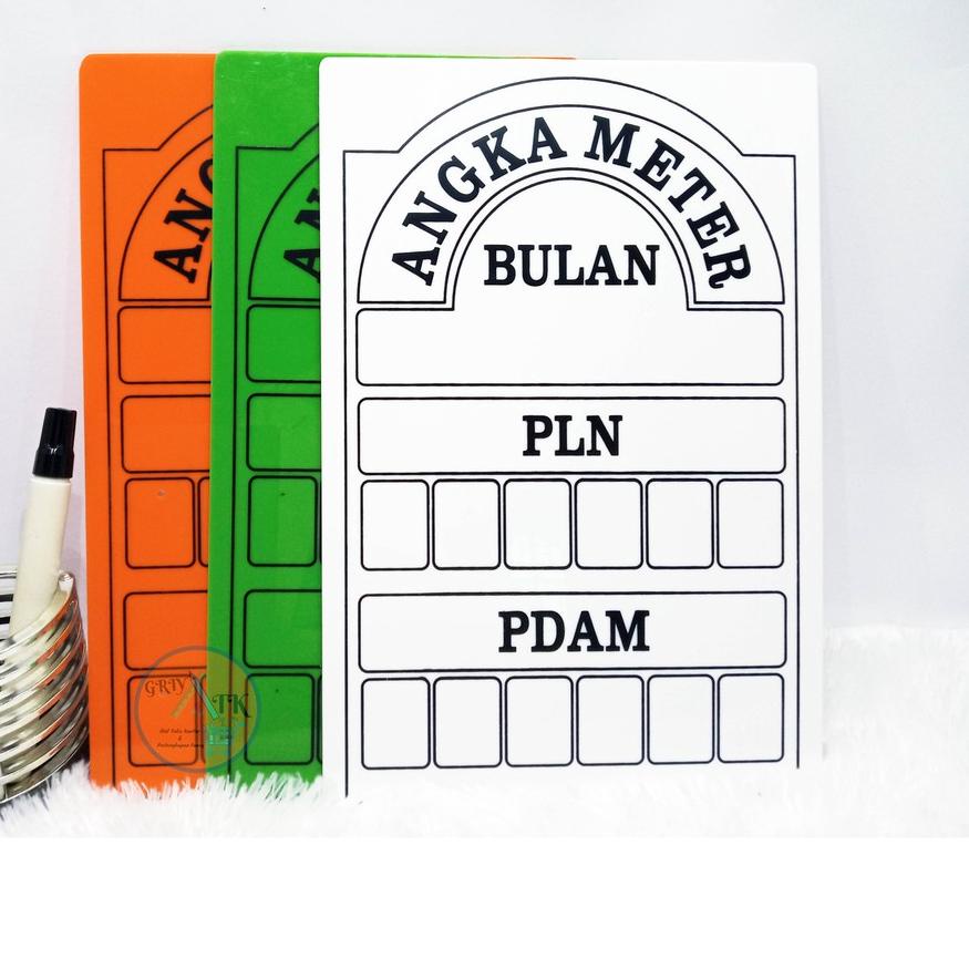 

Flash Sale - Papan Meteran PLN dan PAM / PDAM Tulis Akrilik dengan Spidol Whiteboard . . .
