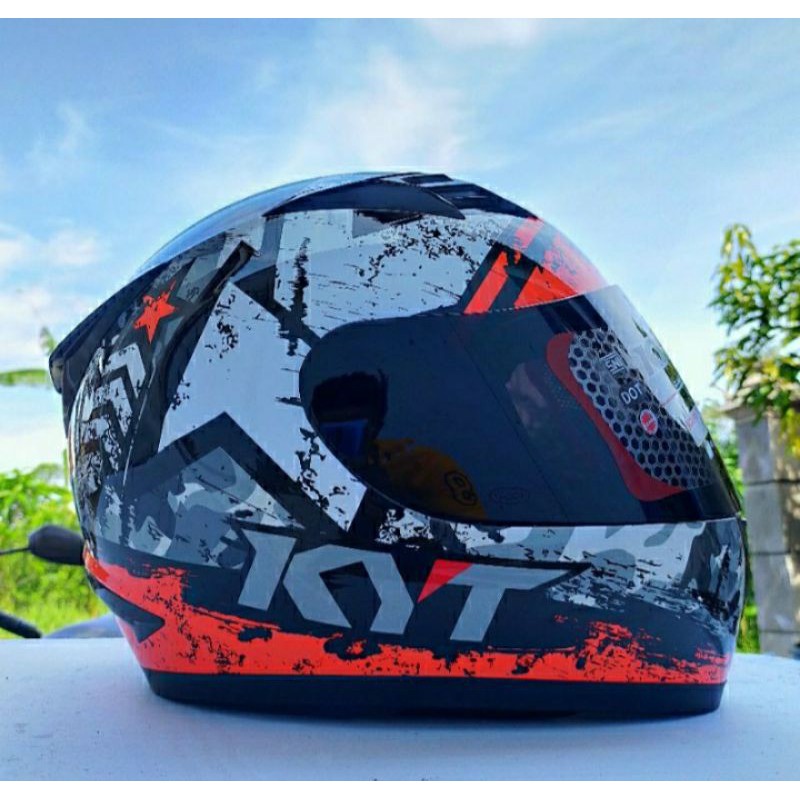 helm fullface kyt r10 seri 3 red