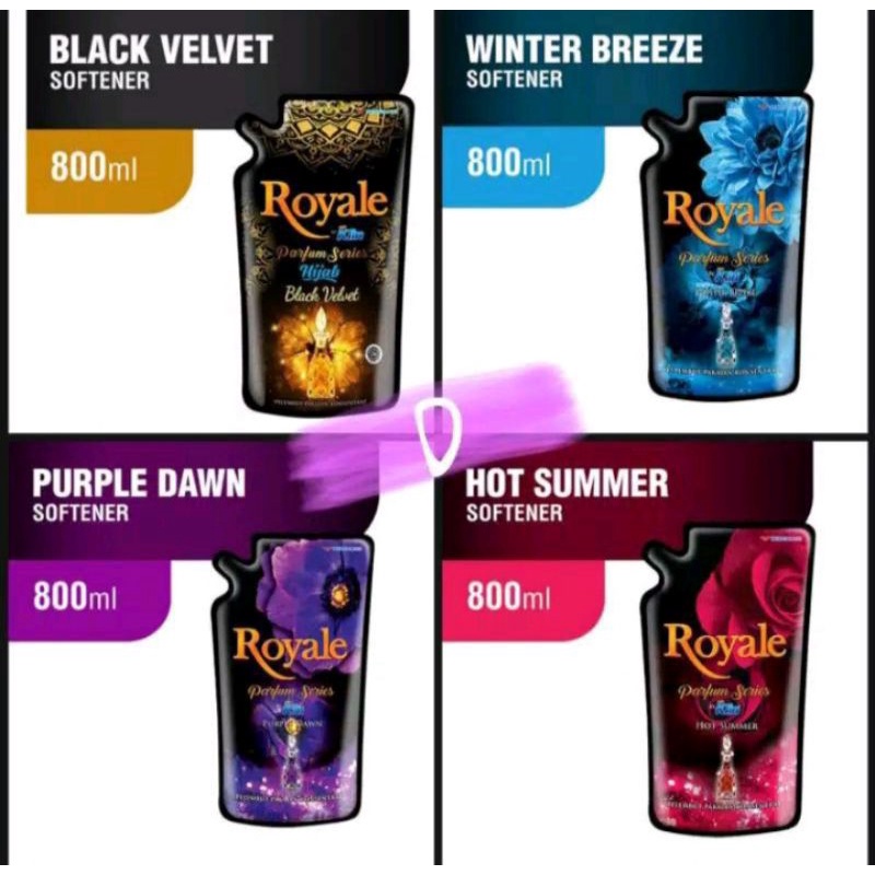 So Klin royale Softener Refill 800ml/Softener so Klin Pelembut Pakaian&pewangi pakaian Refill 800ml