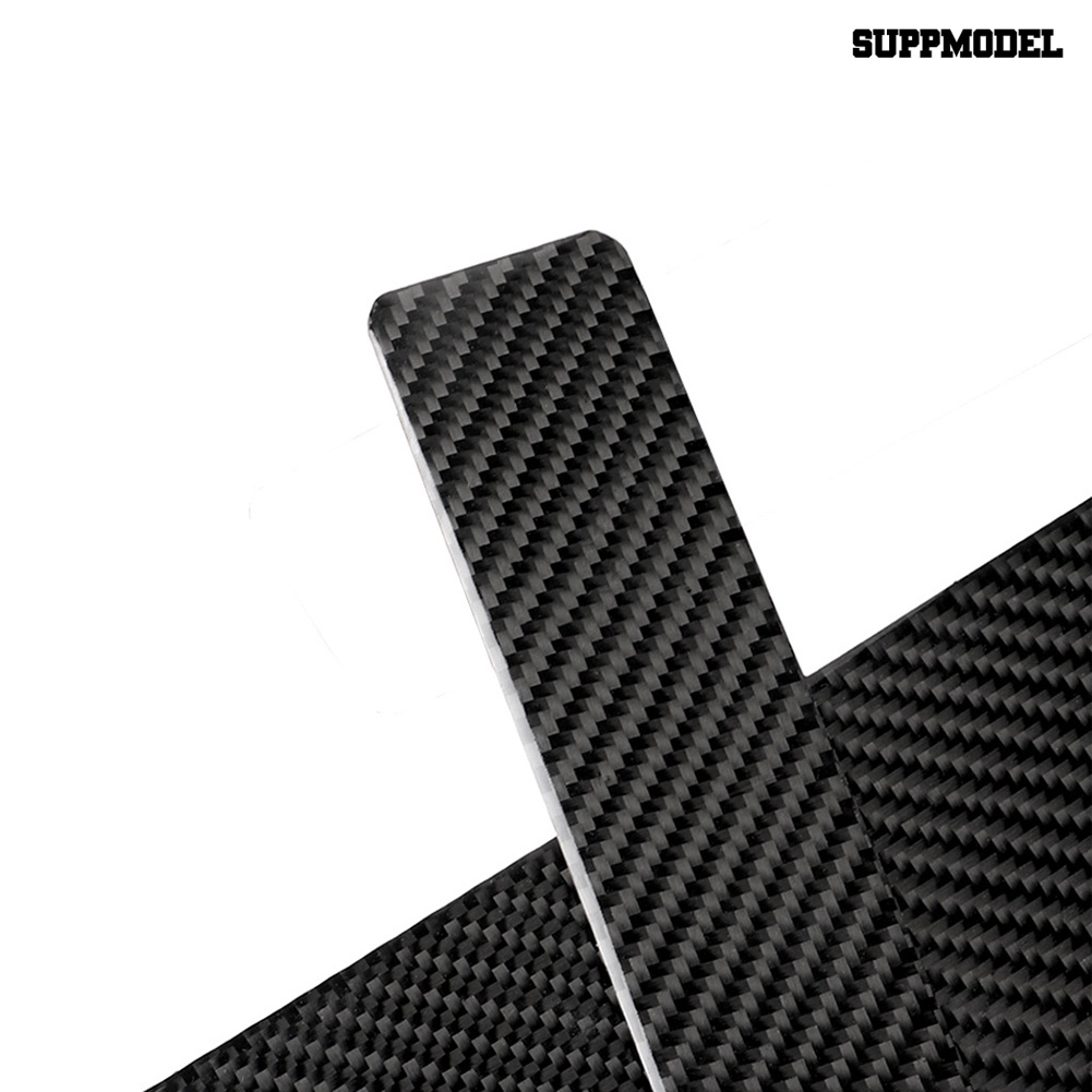 4pcs Stiker Strip Pelindung Pintu Mobil Bahan Carbon Fiber Untuk Tesla Model X