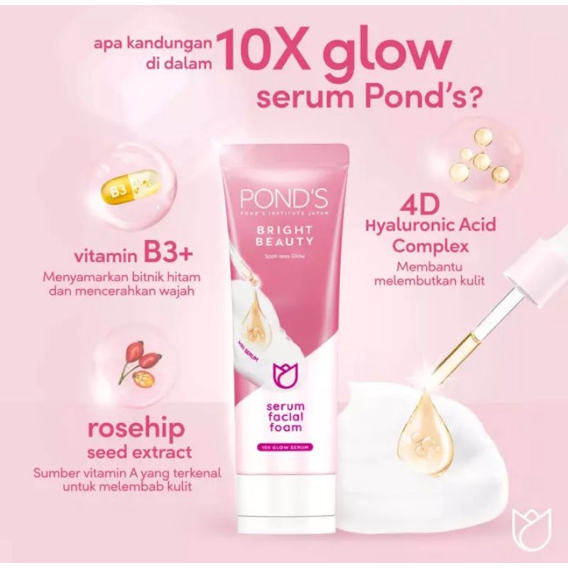 Pond's / Ponds sabun cuci muka Bright Beauty Serum Facial Foam 100g