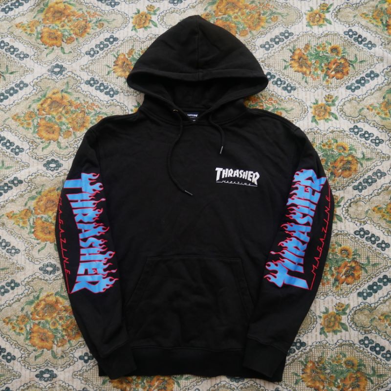 Thrasher Arm Blue Flame Hoodie