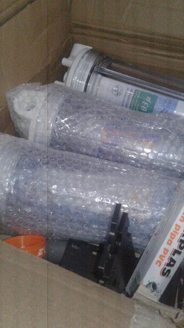 Paket Filter Air 3 Tahap Sedimen,gac,cto- Nanotec 3/4 Clear - Lengkap