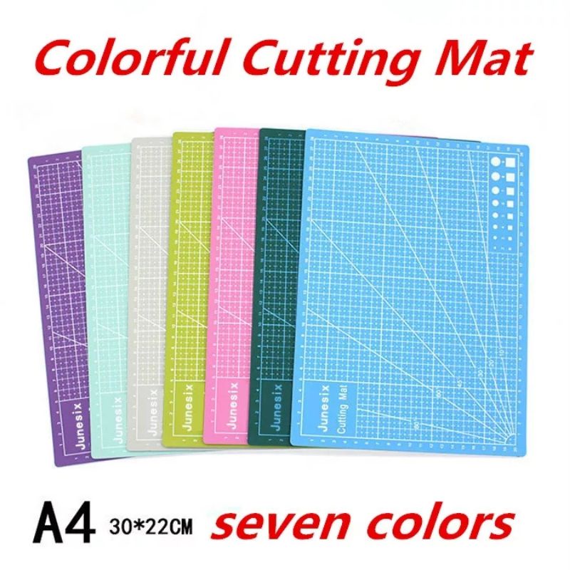 PVC Cutting Mat Alas Potong Size A3 A4 A5 Mini Colorfull Cutting Mat Self Healing Merk Random Kualitas Sama Bagus