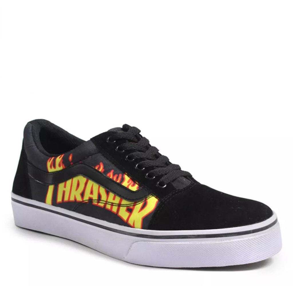 Sale!!Sepatu Vans Old Skoll TRASHER apii Peria Dan Wanita _Sepatu Vans Old Skoll Trasher Bape Shark Mouth Series Gobal Premium_Sepatu Vans Peria Sepatu Casual Sneaker  Peria Vans Oldskool Authentic Clasik Motif Sekolah-2