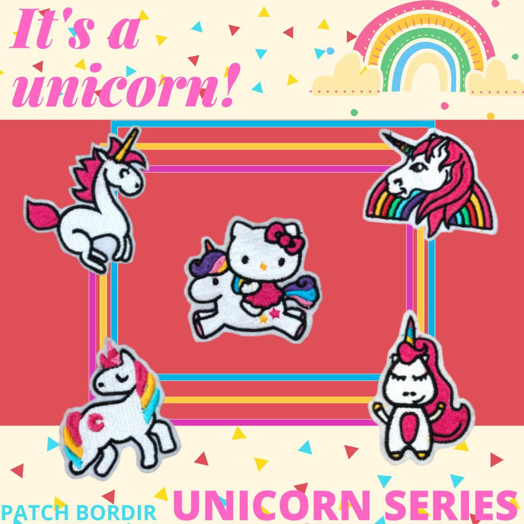 Patch Bordir Jahit Unicorn Series / Lem Khusus Patch Bordir Jahit