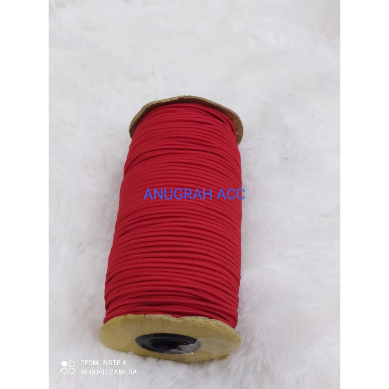 tali karet elastis cord 2.5mm-Merah