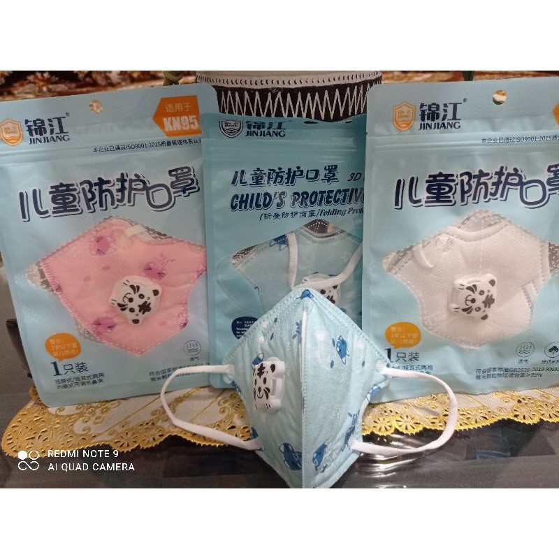 Masker Anak KN95 Respirator 5 ply Original Kualitas 3M