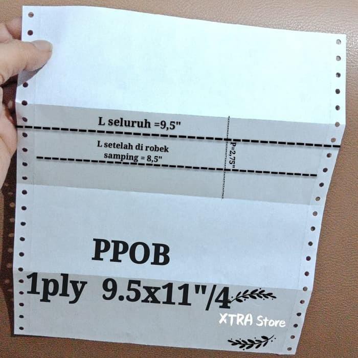 

Kertas / Kertas Ppob 1Ply 9,5X11"/4 Berkualitas