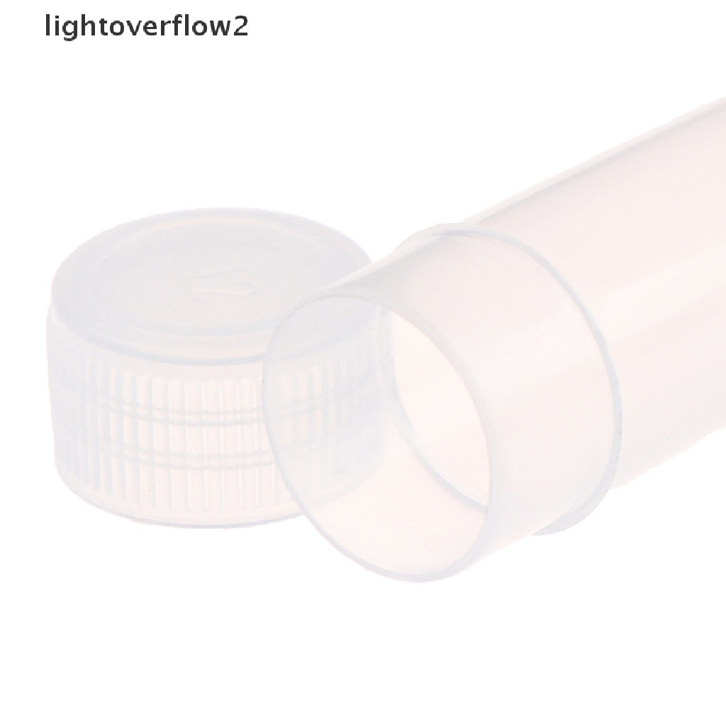 (lightoverflow2) 100pcs Tabung Reaksi 5ml Bahan Plastik Untuk Sekolah Kimia