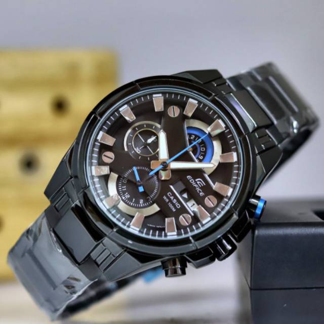 Jam Tangan Casio Edifice EF540 Pria Rantai Stainless Steel Chrono Aktif Super Premium