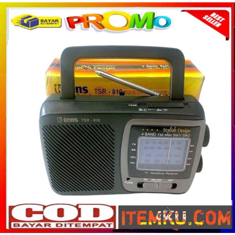 ✅cod radio Tens portable TSR-810 Radio am fm sw speaker radio rodja portable original jadul klasic