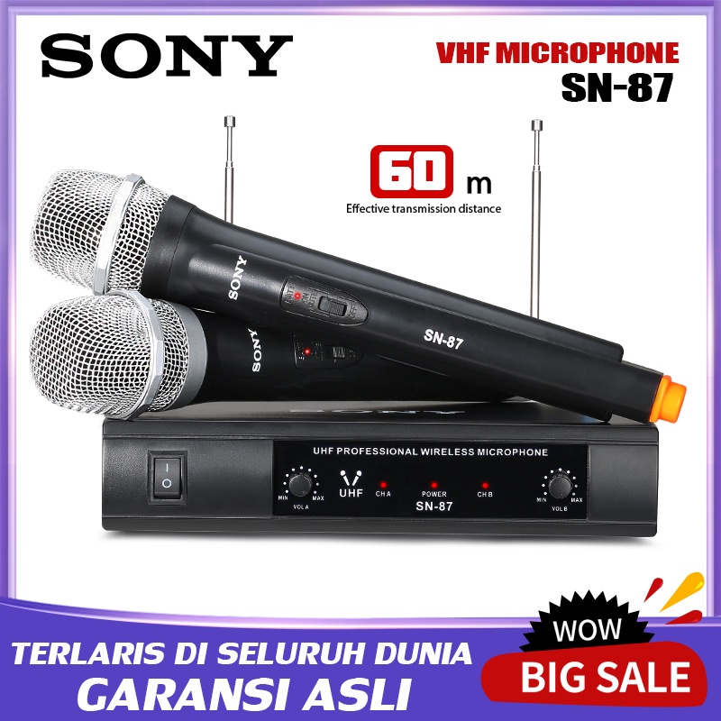 Jual Mikrofon Nirkabel Sony Sn Vhf Band Genggam Jarak Penerimaan M Peralatan Audio Ktv