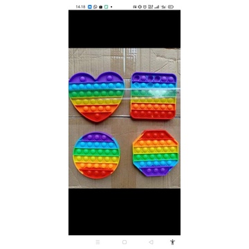 POP IT / fidget toys / mainan anti stress / square love pentagon  unicorn