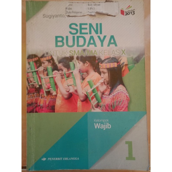 

Buku Seni Budaya Preloved Erlangga kelas 10