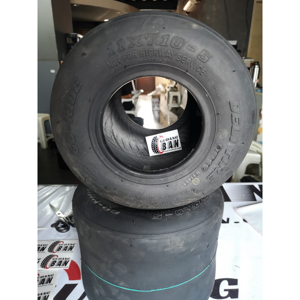 ( BAN LUAR ) GOKART 11 x 7.10 - 5 DELI TIRE 11 x 710 - 5 Drift Trike TUBELESS RING 5