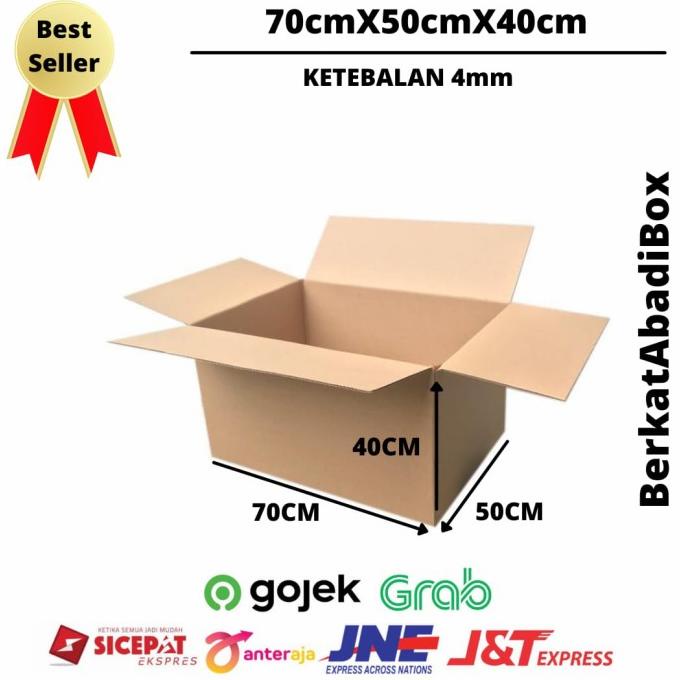 

BOX KARTON / KARDUS POLOS UK 70 X 50 X 40 CM COCOK UNTUK PINDAHAN