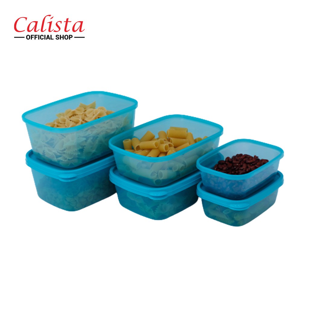 TOPLES PLASTIK KULKAS SET CALISTA FURANO PREMIUM FULL COLOUR SET 6PCS TEMPAT KOTAK BOX WADAH PENYIMPANAN MAKANAN FOOD CONTAINER SET FOOD PREPARATION STORAGE TOPLES KULKAS TEMPAT BUMBU DAPUR TEMPAT PENYIMPANAN SAYUR BUAH IKAN DI KULKAS CALISTA TOPLES SET