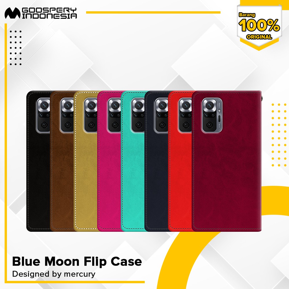 Goospery casing Xiaomi redmi Note 10 Redmi Note 10S Bluemoon Flip leather Case