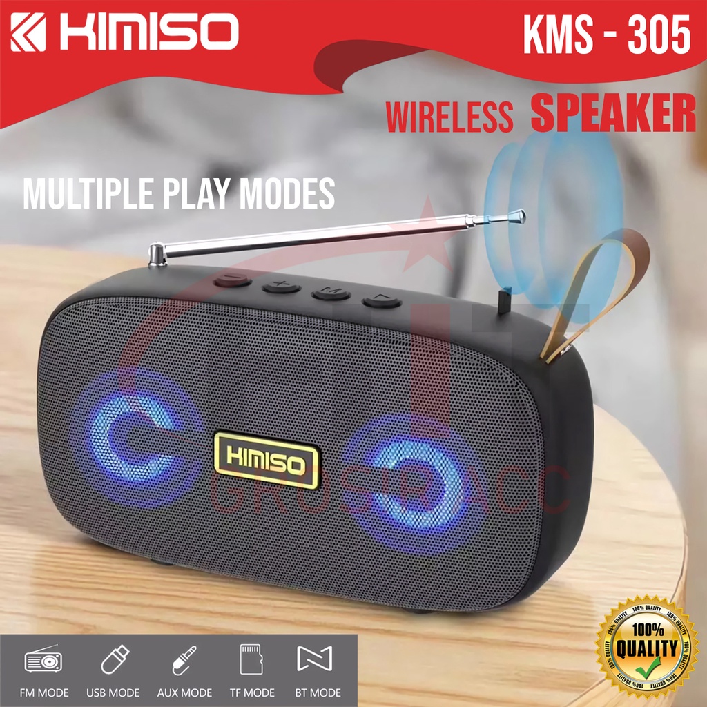 Speaker Portable Bluetooth LED KIMISO KM305 Speaker Wireless KMS 305