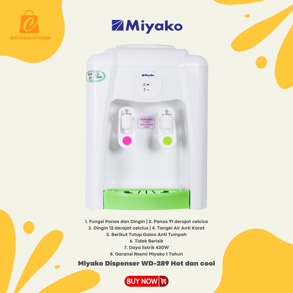 Miyako Dispenser WD-289/WD-290 Hot dan cool / panas dan dingin