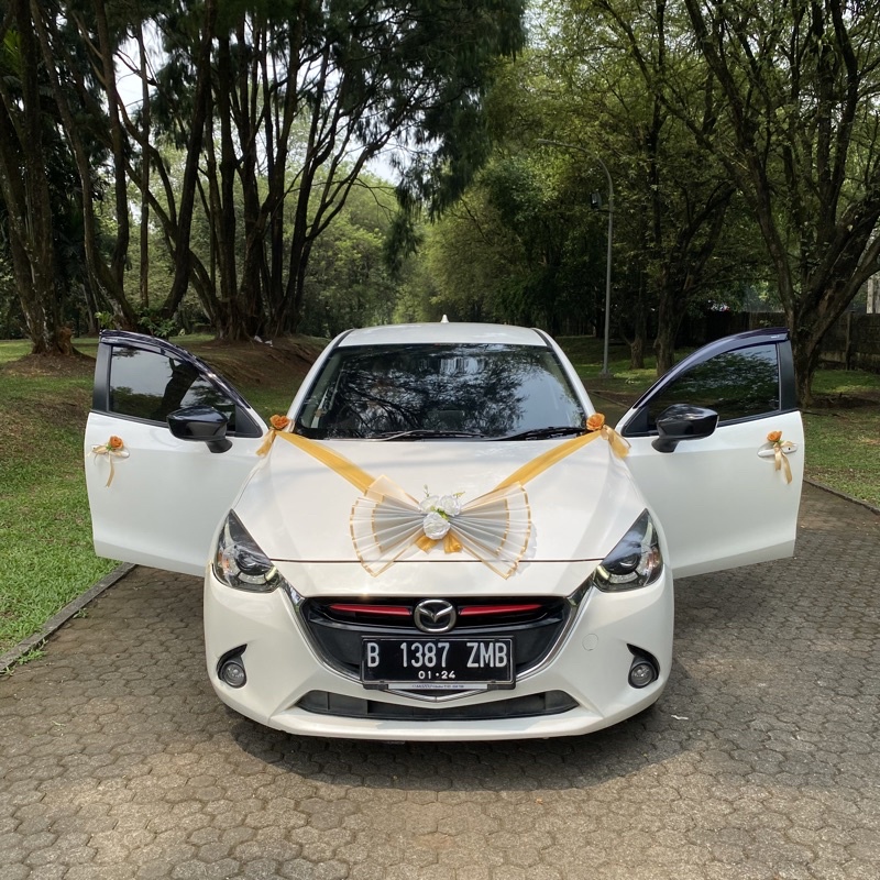 Bunga dekorasi mobil pengantin wedding car cantik murah meriah