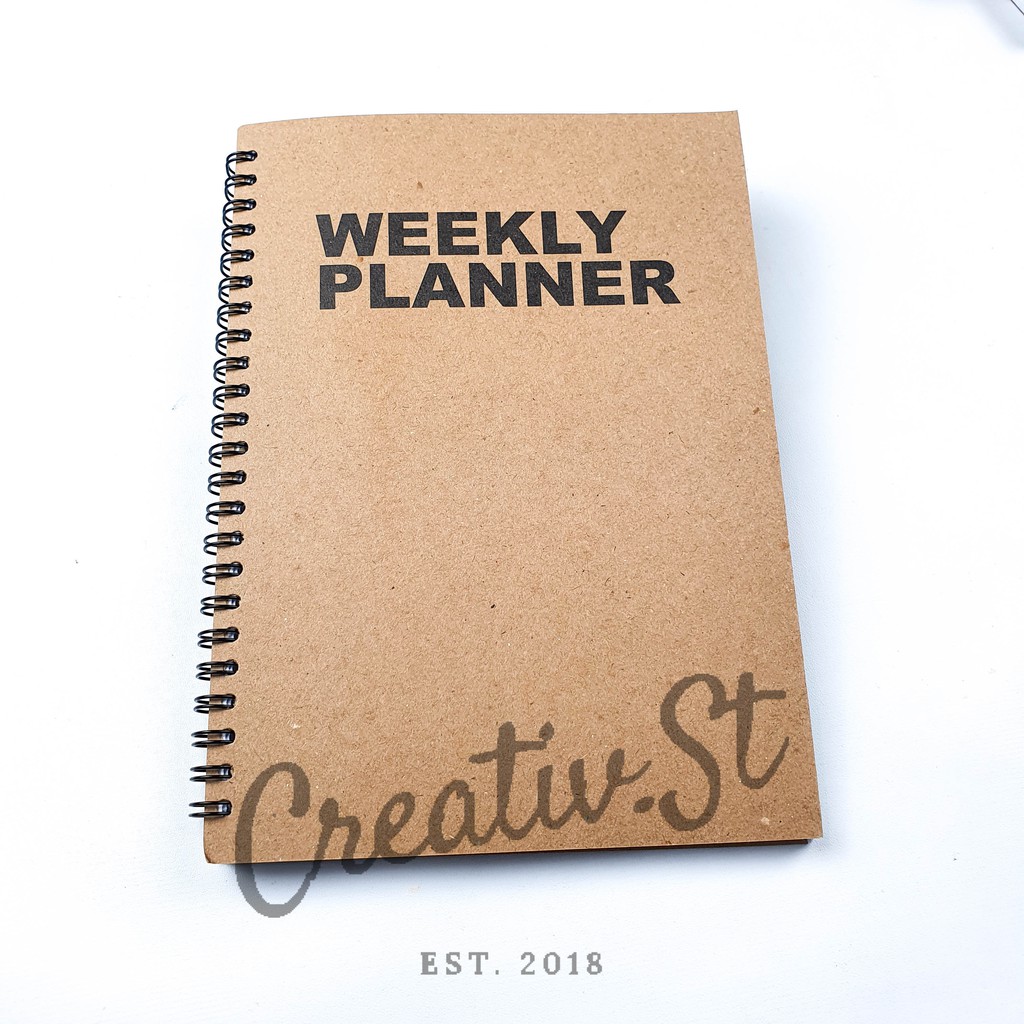 

[TULIS.ID] Basic Kraft Spiral Planner Series Monthly Weekly