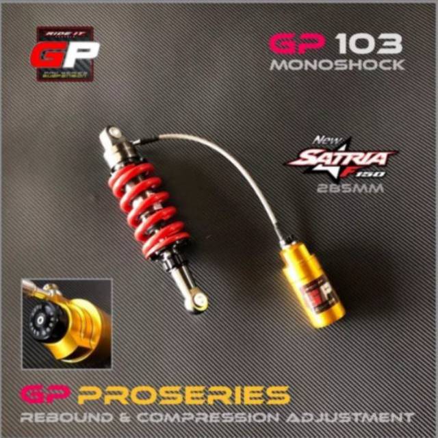 Monoshock satria fu tabung pisah RIDEIT GP series shock Fu belakang tabung pisah GP series