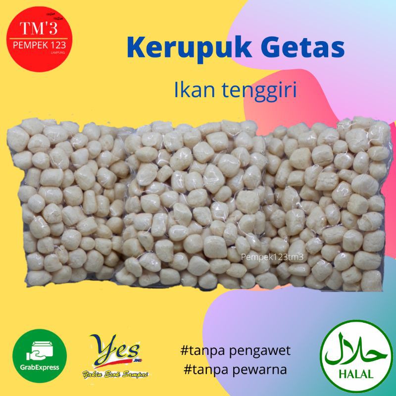 

Kerupuk Getas Krupuk Getes Bulat Super Khas Lampung Asli Ikan Tenggiri Snack Cemilan Enak Gurih