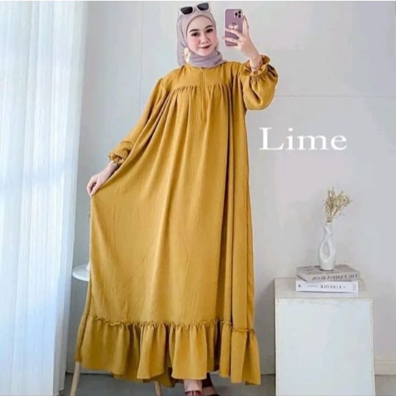 GAMIS DRESS  SELLA POLOS RAYON CRINCEL