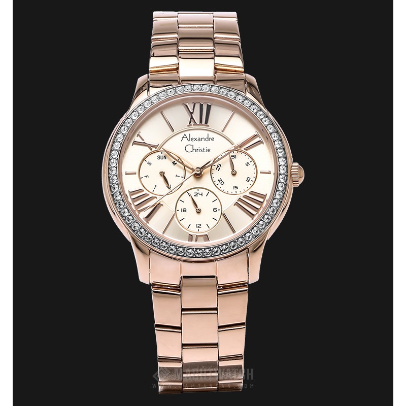 Alexandre Christie AC 2642 BF BRGRG Ladies Rosegold Dial Stainless Steel
