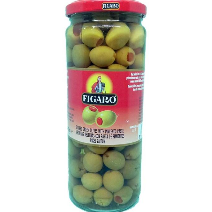 

.........] FIGARO STUFFED GREEN OLIVES WITH PIMIENTO 450GR