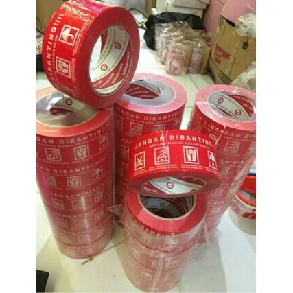 Lakban Daimaru Fragile Merah jangan di banting