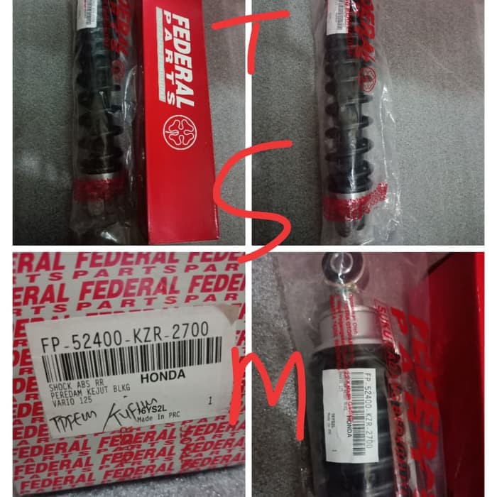 Shockbreaker / Shock Belakang Vario Techno 125 FI KZR Asli Federal panjang 330mm